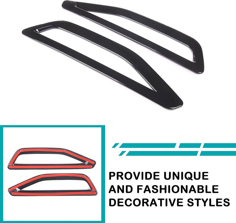 Hudiriy Front Side Fender Vent Decoration Trim Compatible with BMW X5 G05 2019-2022 Spoiler Body Decoration Cover, Air Flow Intake Hole Grille Exterior Accessories (Piano Black) - Image 5